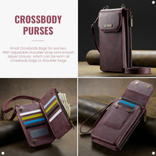 Load image into Gallery viewer, Casekis Crossbody RFID Zipper Phone Bag Red Wine
