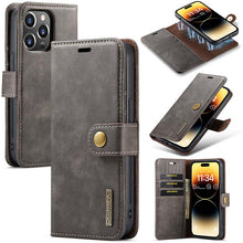 Load image into Gallery viewer, Casekis Detachable Leather Wallet Phone Case Gray
