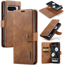 Load image into Gallery viewer, Casekis Detachable Leather Wallet Phone Case Brown
