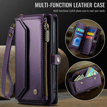 Load image into Gallery viewer, Casekis Cardholer Zipper Wallet Crossbody Phone Case Purple
