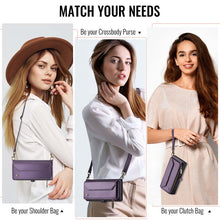 Load image into Gallery viewer, Casekis Cardholer Zipper Wallet Crossbody Phone Case Purple
