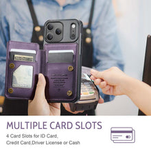 Load image into Gallery viewer, Casekis RFID Cardholder Wallet Phone Case Purple

