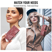 Load image into Gallery viewer, Casekis Leather Zipper Phone Case Red
