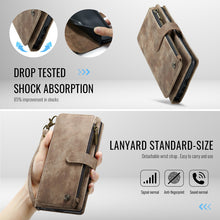 Load image into Gallery viewer, Casekis Leather Zipper Phone Case Brown
