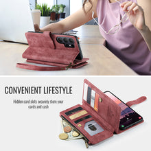 Load image into Gallery viewer, Casekis Leather Zipper Phone Case Red
