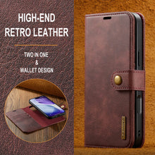 Load image into Gallery viewer, Casekis Detachable Leather Wallet Phone Case Red
