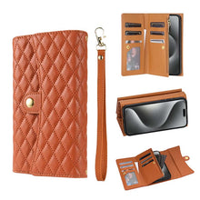 Load image into Gallery viewer, Casekis 7-Slot Foldable Crossbody Wallet Phone Case Brown
