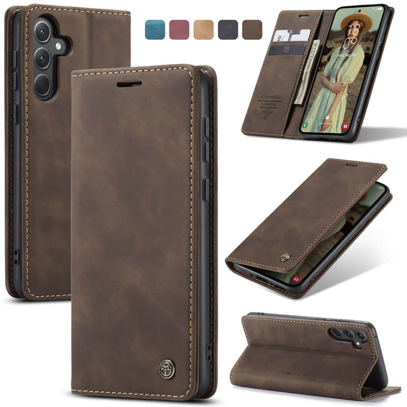 Casekis Retro Wallet Case for Galaxy A35 5G