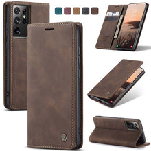 Load image into Gallery viewer, Casekis Carholder Retro Wallet Case For Galaxy S21 Ultra 5G
