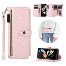 Load image into Gallery viewer, Casekis Crossbody Cardholder Phone Case For Galaxy Z Fold 4 Pink
