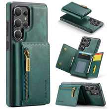 Load image into Gallery viewer, Casekis RFID Magnetic Detachable Leather Wallet Phone Case Green
