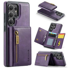 Load image into Gallery viewer, Casekis RFID Magnetic Detachable Leather Wallet Phone Case Purple
