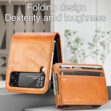 Load image into Gallery viewer, Casekis Folding Multi-card Leather Case for Galaxy Z Flip 3 5G
