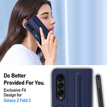 Load image into Gallery viewer, Casekis Leather Case With S Pen for Galaxy Z Fold 3 5G
