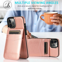 Load image into Gallery viewer, Casekis Bracket Card Slot Phone Case Rose Gold
