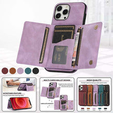 Load image into Gallery viewer, Casekis Wallet Case Tri-fold Cardholder Phone Case Purple
