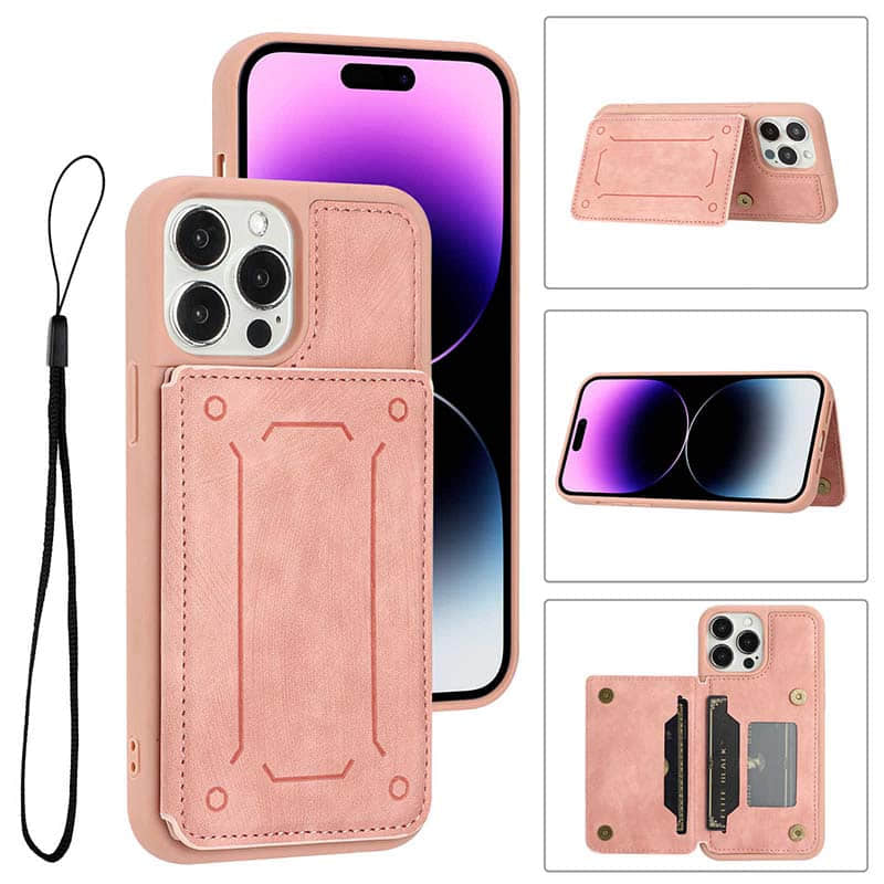 Casekis Magnetic Cardholder Phone Case Pink