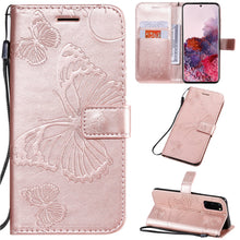 Load image into Gallery viewer, 2021 Upgraded 3D Embossed Butterfly Wallet Phone Case For Samsung S20 FE 4G/5G - Casekis
