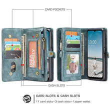Load image into Gallery viewer, Casekis Samsung Galaxy A12 Multifunctional Wallet PU Leather Case - Casekis
