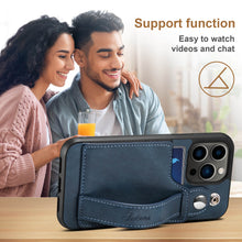 Load image into Gallery viewer, Casekis Wristband Stand Phone Case Blue
