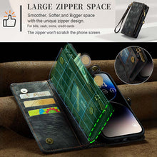 Load image into Gallery viewer, Casekis Wrist Strap Zipper Wallet Phone Case Black
