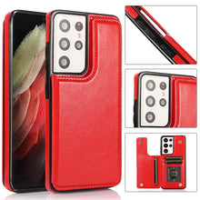 Load image into Gallery viewer, Casekis Cardholder Leather Wallet Phone Case For Galaxy S21 Ultra
