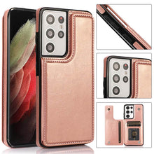 Load image into Gallery viewer, Casekis Cardholder Leather Wallet Phone Case For Galaxy S21 Ultra

