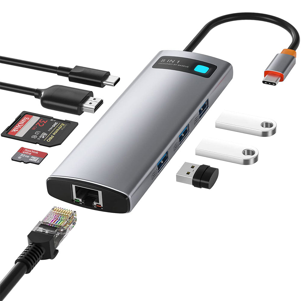 8 in 1 USB C Hub Docking Station