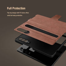 Load image into Gallery viewer, Casekis Leather Case With S-pen Slot for Galaxy Z Fold 3 5G
