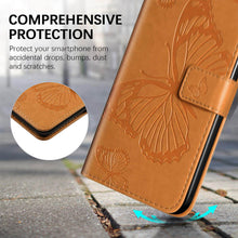 Load image into Gallery viewer, Casekis Embossed Butterfly Wallet Phone Case Yellow

