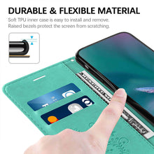 Load image into Gallery viewer, Casekis Embossed Butterfly Wallet Phone Case Green
