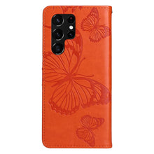Load image into Gallery viewer, Casekis Embossed Butterfly Wallet Phone Case Orange
