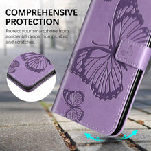 Load image into Gallery viewer, Casekis Embossed Butterfly Wallet Phone Case Purple
