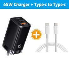Load image into Gallery viewer, 65W GaN Charger 3-Port PD Portable Charger
