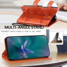 Load image into Gallery viewer, Casekis Embossed Butterfly Wallet Phone Case Orange
