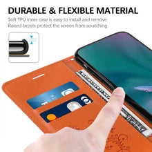 Load image into Gallery viewer, Casekis Embossed Butterfly Wallet Phone Case Orange
