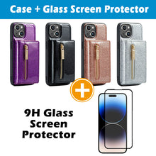 Lade das Bild in den Galerie-Viewer, Casekis Glitter Cardholer Magnetic Phone Case for iPhone 14
