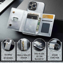 Load image into Gallery viewer, Casekis Glitter Cardholer Magnetic Phone Case Silver
