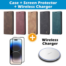 Load image into Gallery viewer, Casekis Retro Wallet Case For iPhone 14
