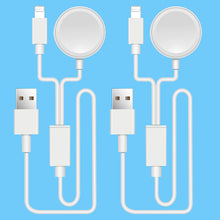 Load image into Gallery viewer, Charging Cable for iWatch, Phone &amp; Pad Series, 2-in-1 Upgraded Version
