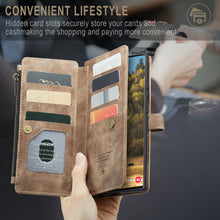 Load image into Gallery viewer, Casekis Leather Zipper Phone Case Brown
