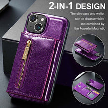 Lade das Bild in den Galerie-Viewer, Casekis Glitter Cardholer Magnetic Phone Case for iPhone 14
