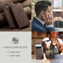 Load image into Gallery viewer, Casekis Retro Wallet Case For iPhone 14
