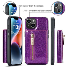 Lade das Bild in den Galerie-Viewer, Casekis Glitter Cardholer Magnetic Phone Case for iPhone 14
