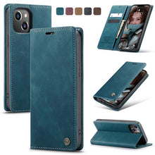 Load image into Gallery viewer, Casekis Retro Wallet Case For iPhone 13
