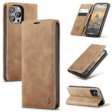 Load image into Gallery viewer, Casekis Retro Wallet Case For iPhone 14 Pro
