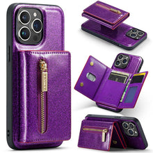 Load image into Gallery viewer, Casekis Glitter Cardholer Magnetic Phone Case for iPhone 14 Pro
