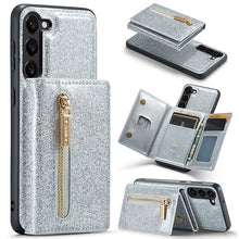 Load image into Gallery viewer, Casekis Glitter Cardholer Magnetic Phone Case for Galaxy S23 Plus 5G
